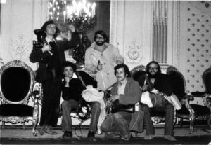 Equipo realizador de "La Batalla de Chile". Patricio Guzmán, director, camarógrafo Jorge Müller, sonidista Bernardo Menz, asistente de dirección José Bartolomé, productor Federico Elton y montajista Pedro Chaskel